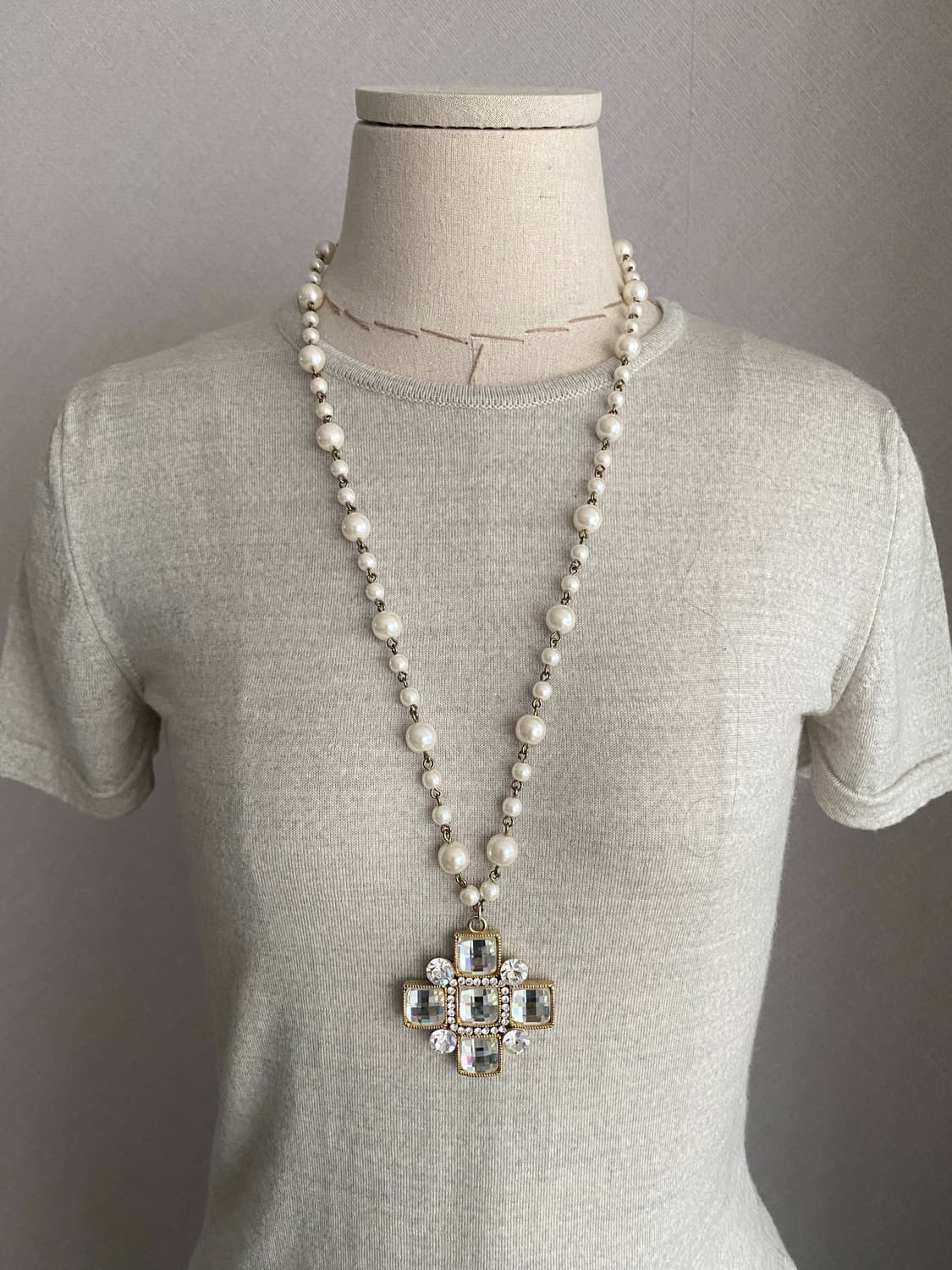 악세서리 큐빅펜던트 진주 목걸이 상품이미지8