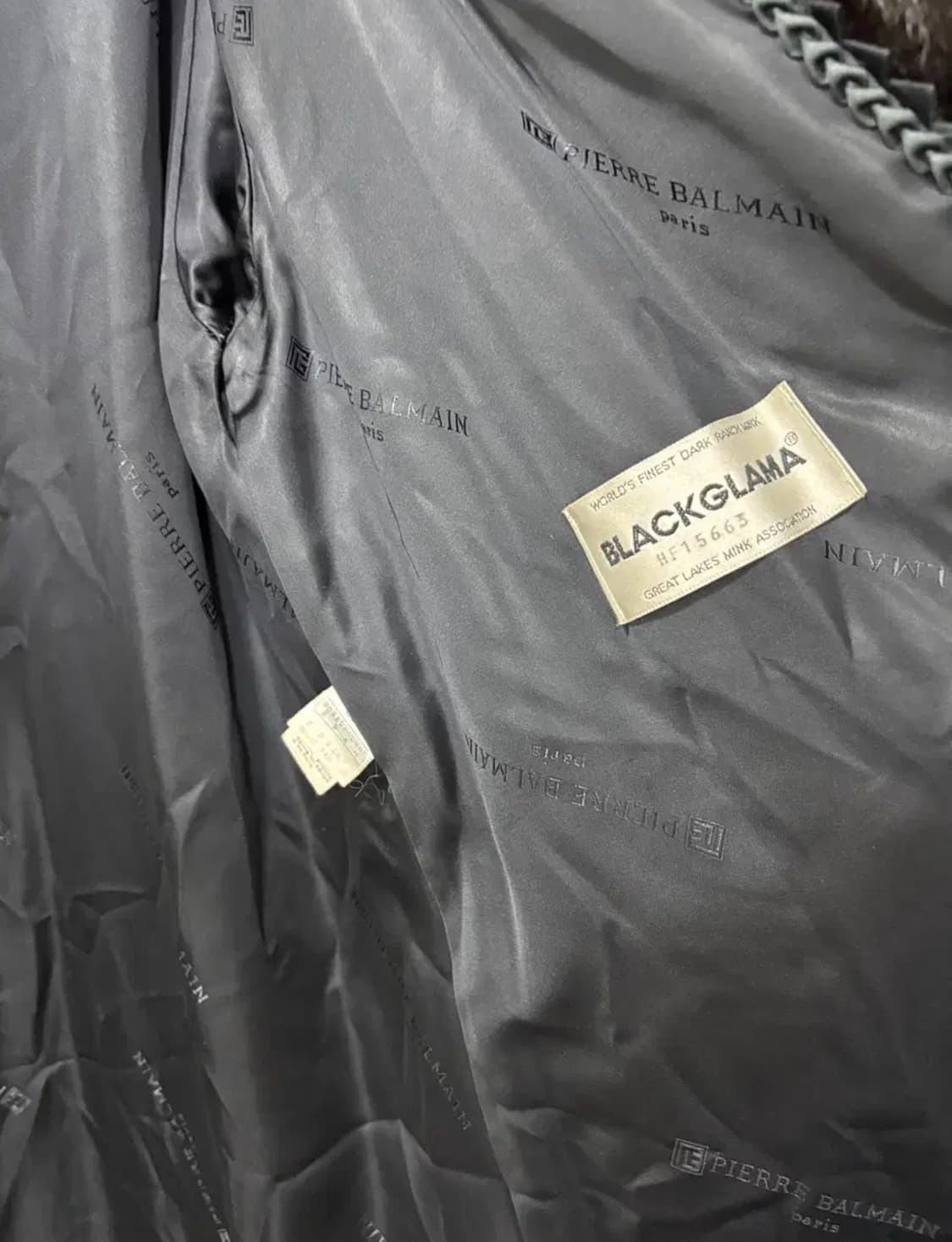 피에르발망 블랙그라마 롱 밍크 코트 상품이미지3
