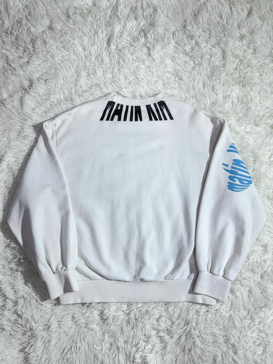 마땡킴 화이트 맨투맨  상품이미지4