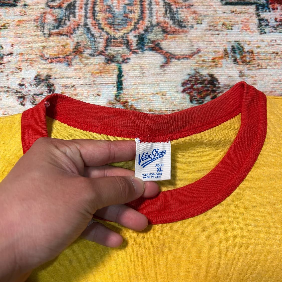 [XL]80s made in usa 50/50 벨바쉰 미키 마우스 링거티 상품이미지2