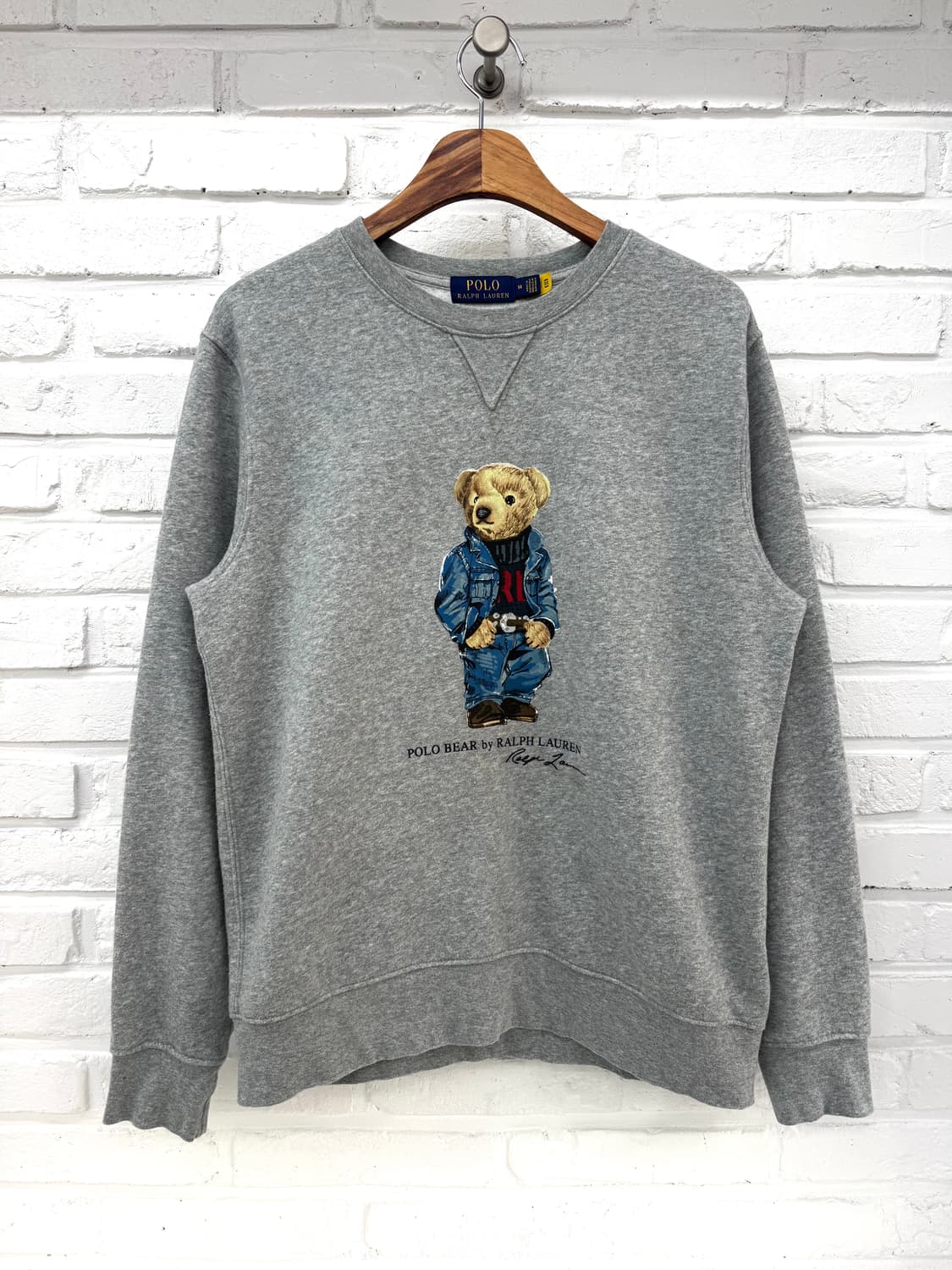 폴로 그레이 폴로베어 기모 스웻셔츠 상품이미지3