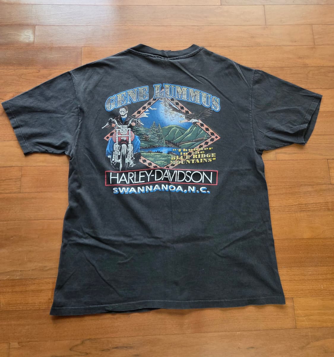 90s 할리데이비슨 usa 쉴드로고 반팔 [xl] 블랙 상품이미지2