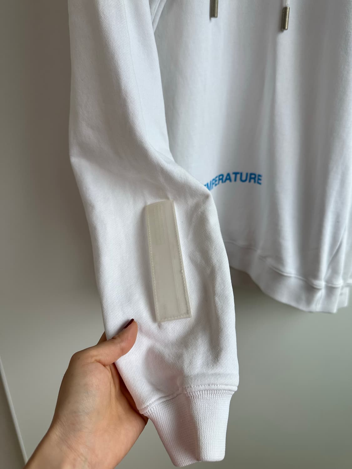 Off-white 테이핑 옐로우 후드티 xl 상품이미지5