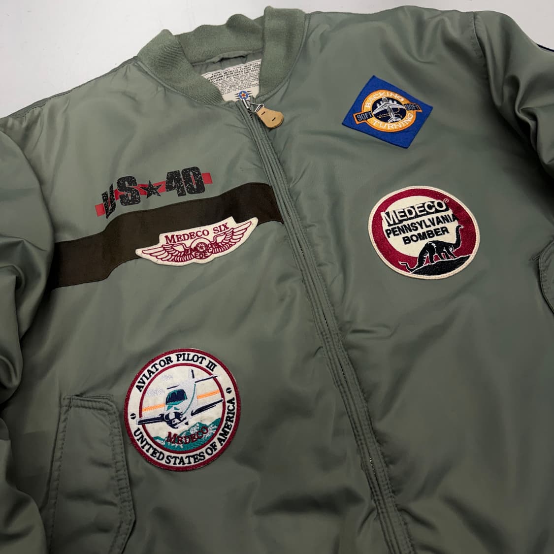 메데코 MA-1 밀리터리 플라이트 패치워크 봄버 항공자켓 상품이미지4