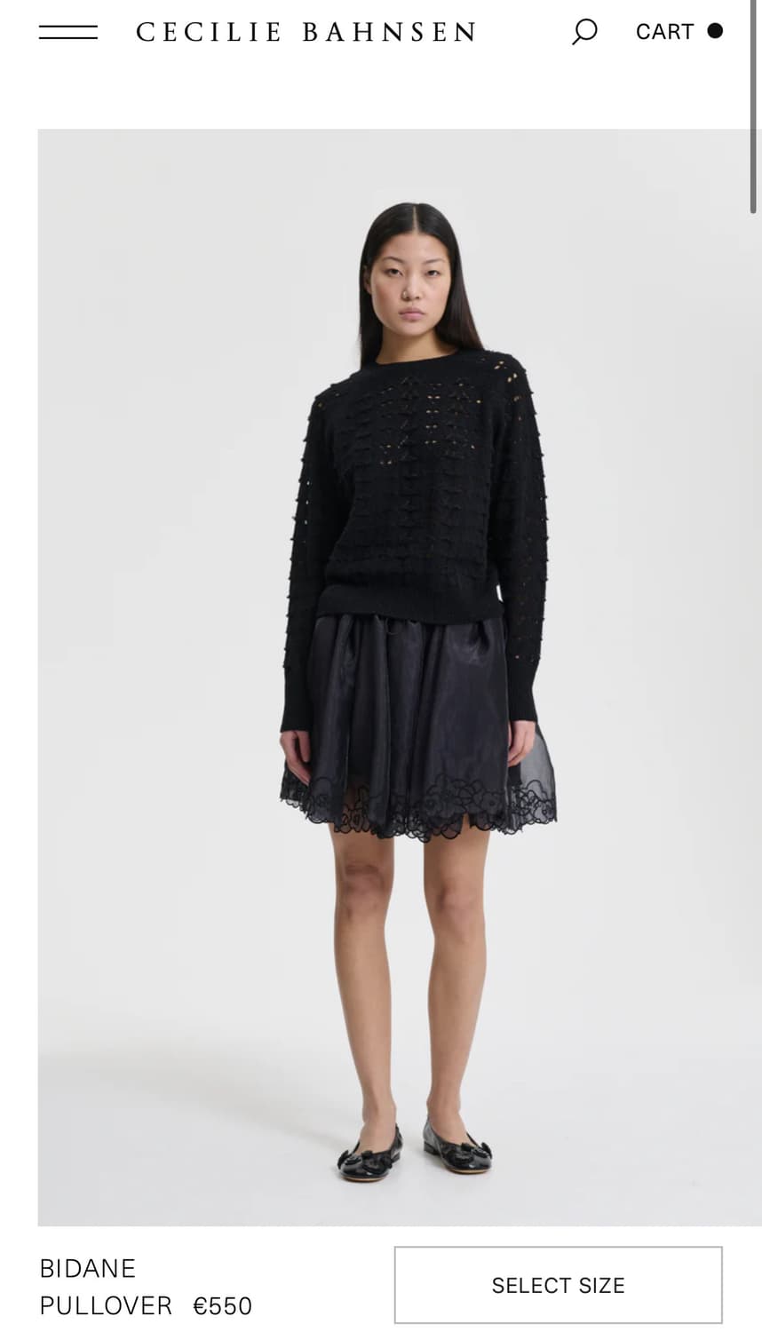 [S,M]세실리에 반센 BIDANE PULLOVER 니트/블랙 상품이미지4