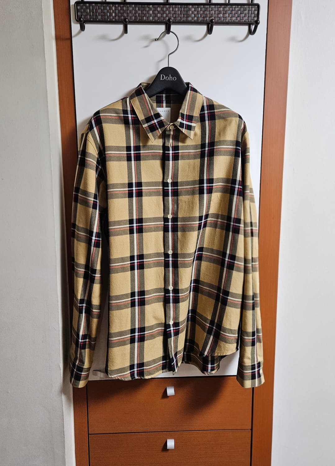 [XL] 산드로옴므 체크셔츠 팝니다. 상품이미지1