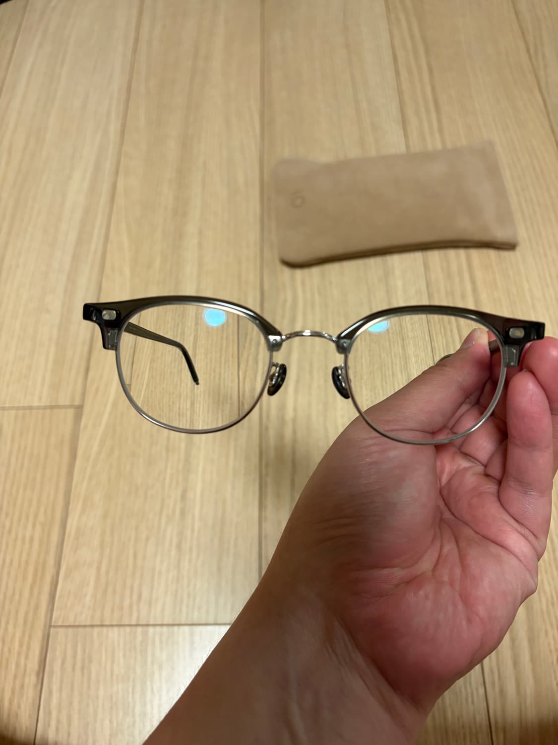  텐아이반 10eyevan No.1 하금테 그레이클리어 색상 상품이미지5