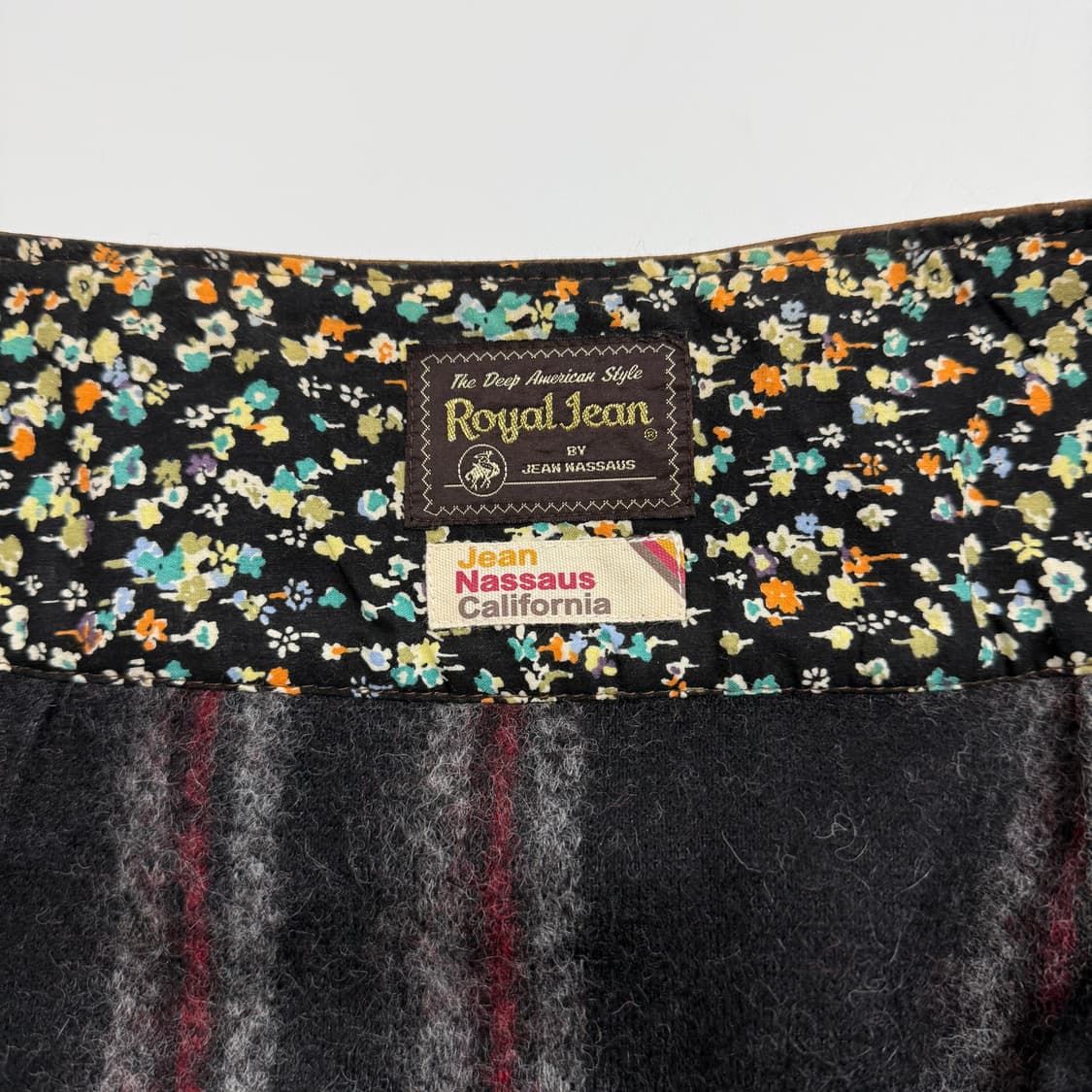 빈티지 로열 진 체크 울 스커트 상품이미지6