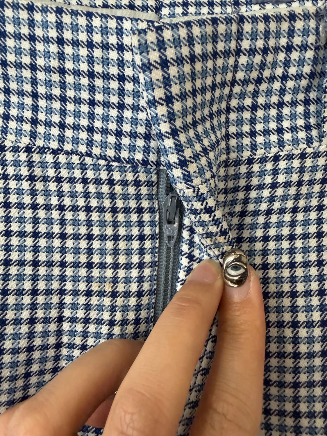 70s 시어스 하운드투스 체크 플레어 트라우저 상품이미지4