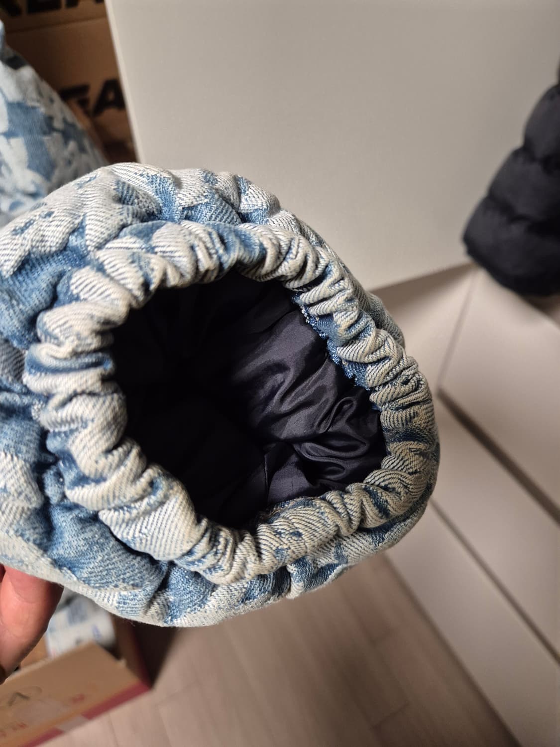 슈프림 2022 팻팁 자카드 데님 자켓 XL 판매 합니다.  상품이미지9