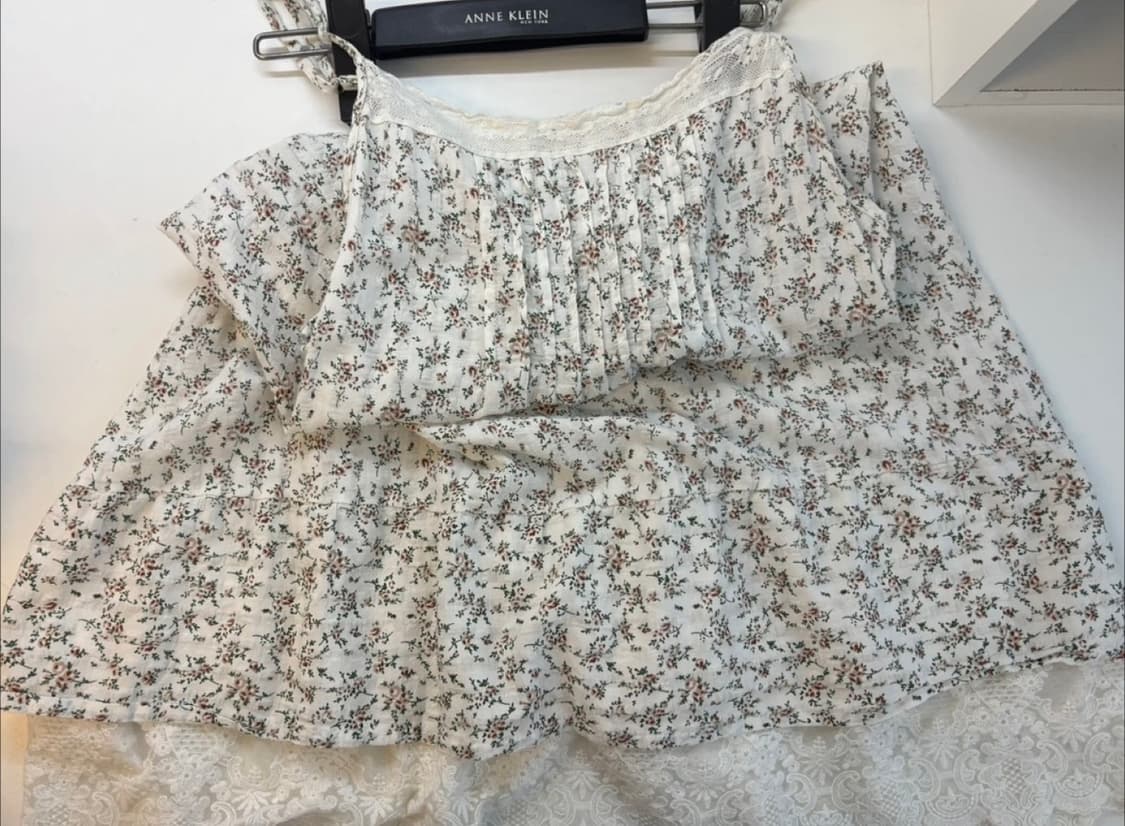 빈티지 플라워 레이어드 원피스 상품이미지1