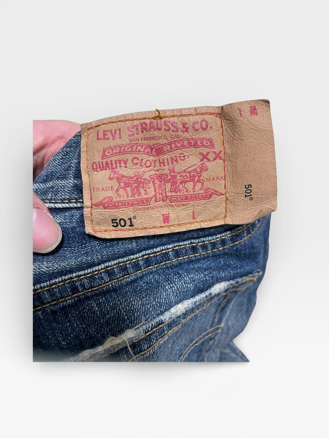 Levi's - 501 워싱 데님 팬츠 (M 추천) 상품이미지4