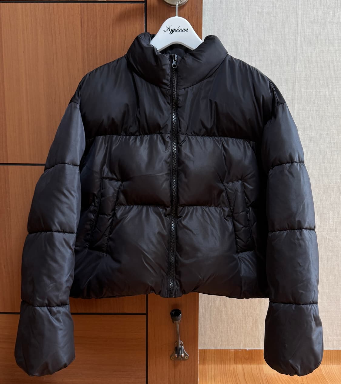 미쏘 하이넥 크롭 패딩 상품이미지3