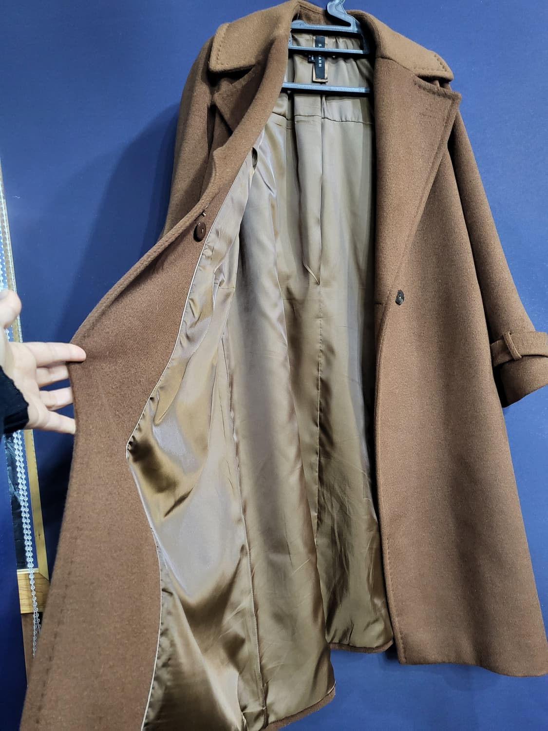 벨티드 모 롱코트 상품이미지5