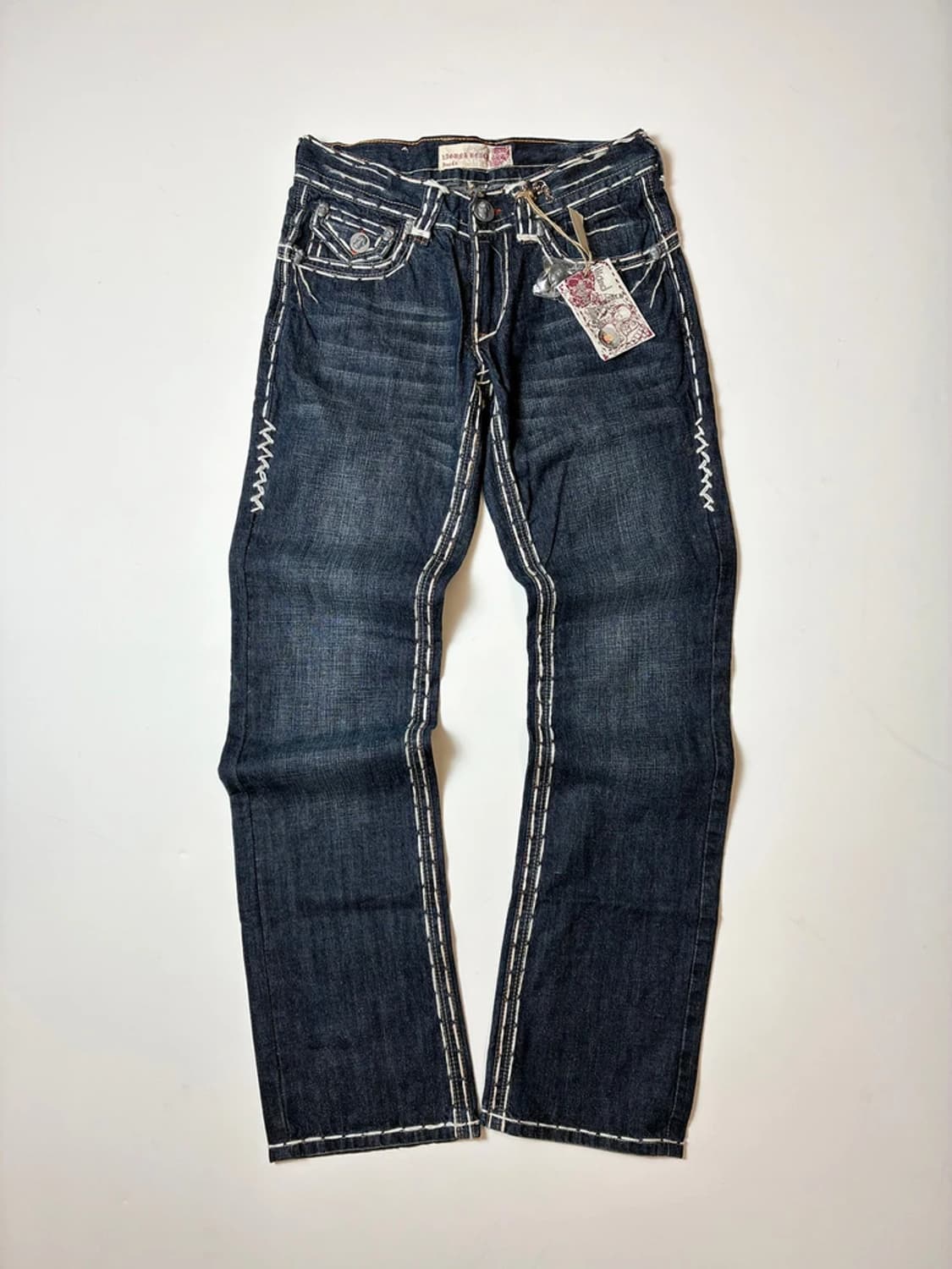라구나비치00's Y2K 펑크 데드스탁 스티치 자수 데님팬츠 PN8831 상품이미지3