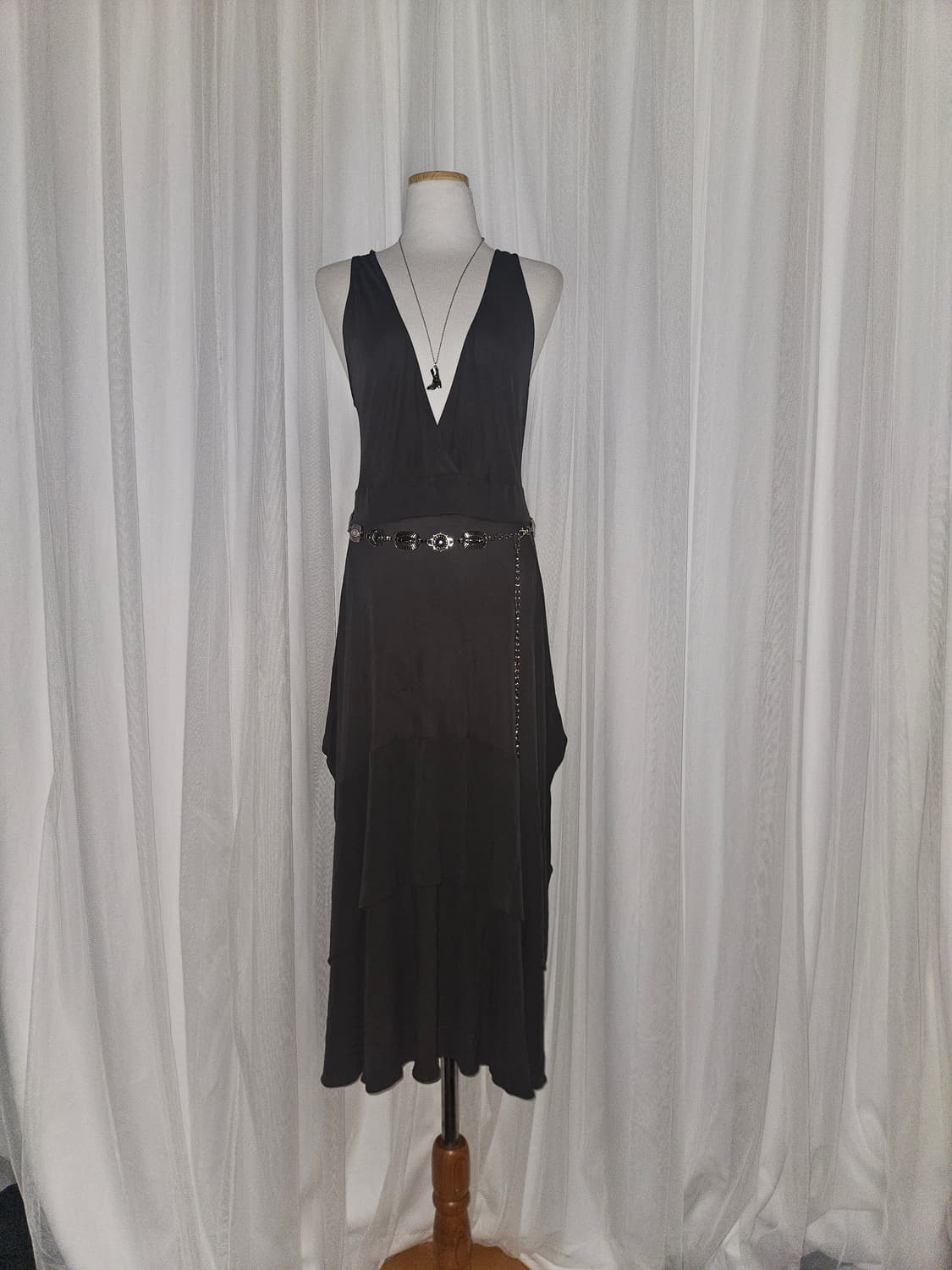 Hugo Boss y2k🩶 무디 그레이브라운 긱시크 드레스 상품이미지1