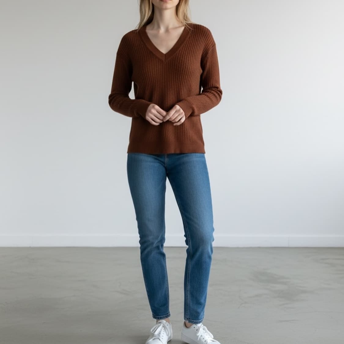 [M] Uniqlo 유니클로 우먼즈 울 브이넥 니트 상품이미지5