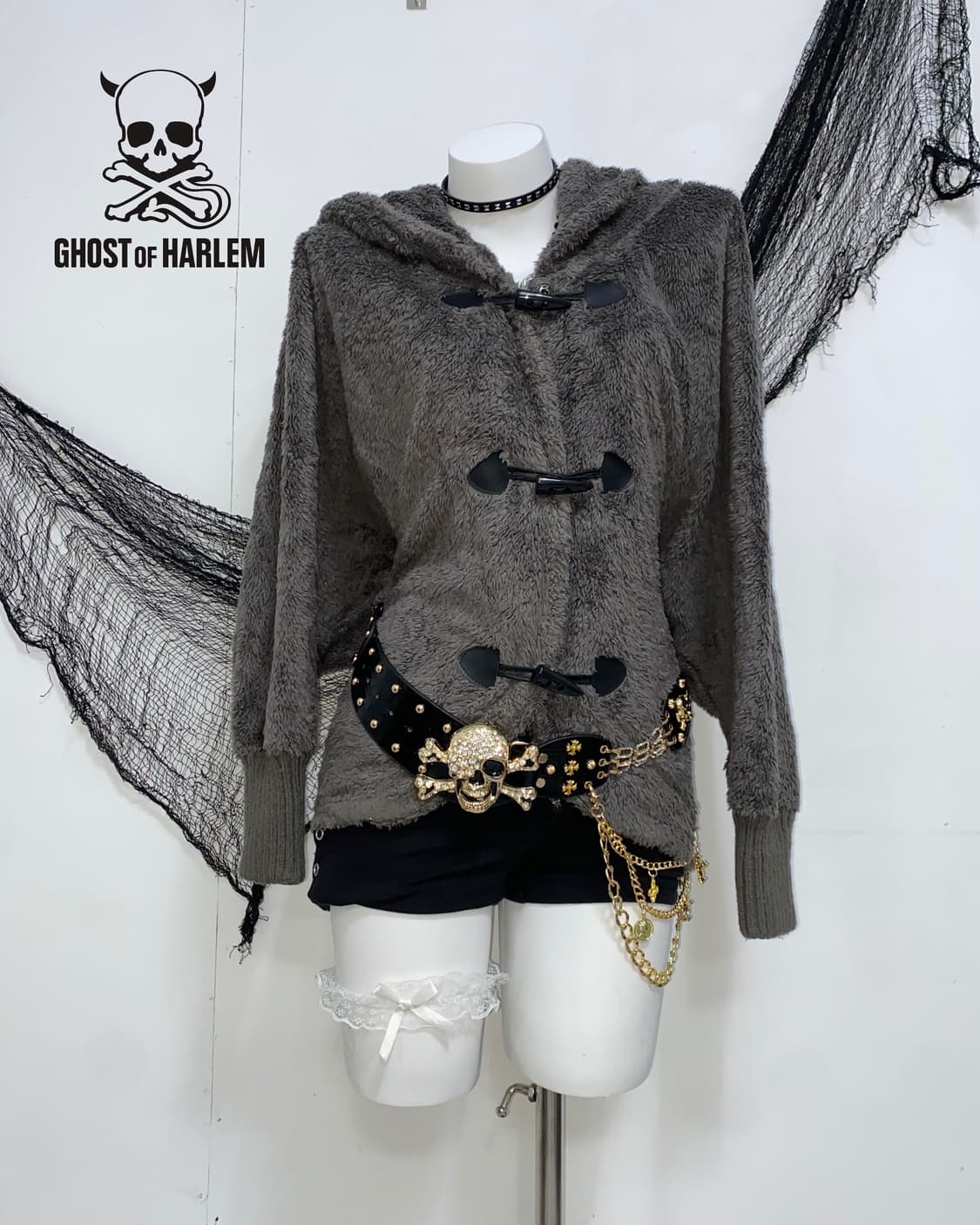꒰ঌ 고스트오브할렘 스컬 가디건 ໒꒱ 상품이미지1