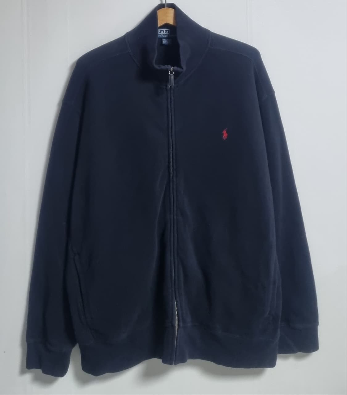 오버핏 XL ) 폴로랄프로렌 블랙 코튼 니트집업 상품이미지1