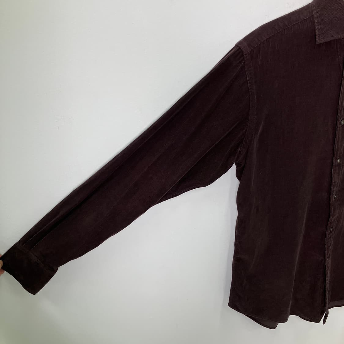 폴로 랄프로렌 버건디 코듀로이 셔츠 S 상품이미지6