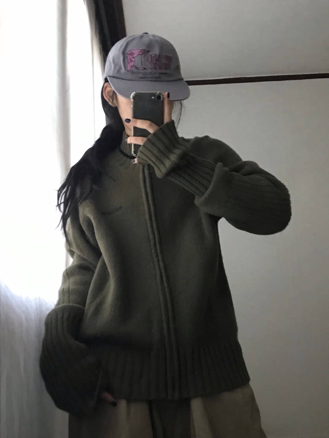 아디다스 00s 카키 니트집업 상품이미지5