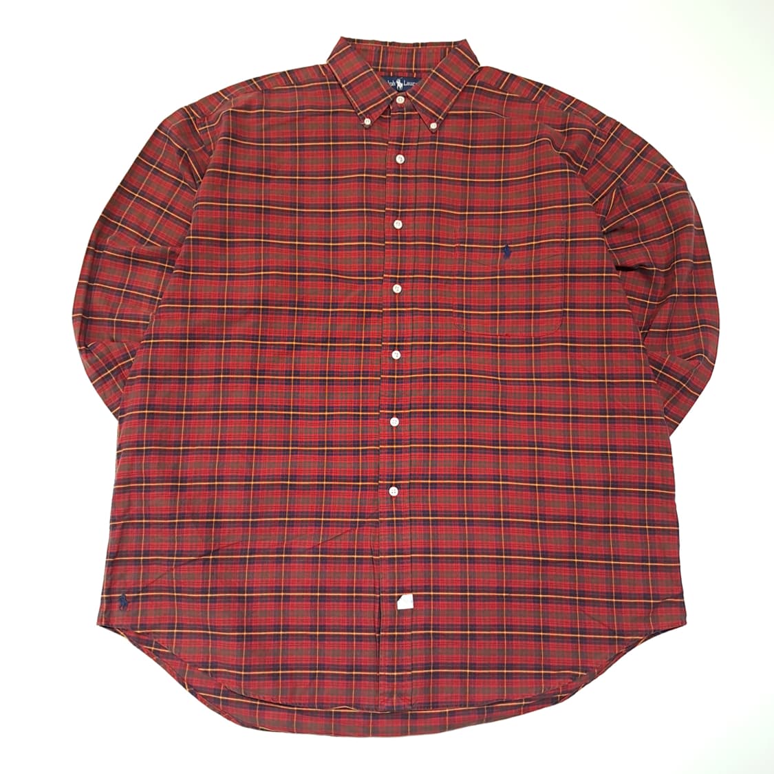 CL612 L 폴로 90s 말레이시아판 빅옥스포드 클래식 타탄체크 레드 상품이미지1