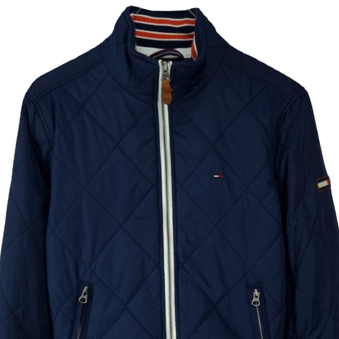 [타미힐피거] 로고 자수 퀼팅 퀄팅 집업 블루종 자켓 네이비 M19332 상품이미지4