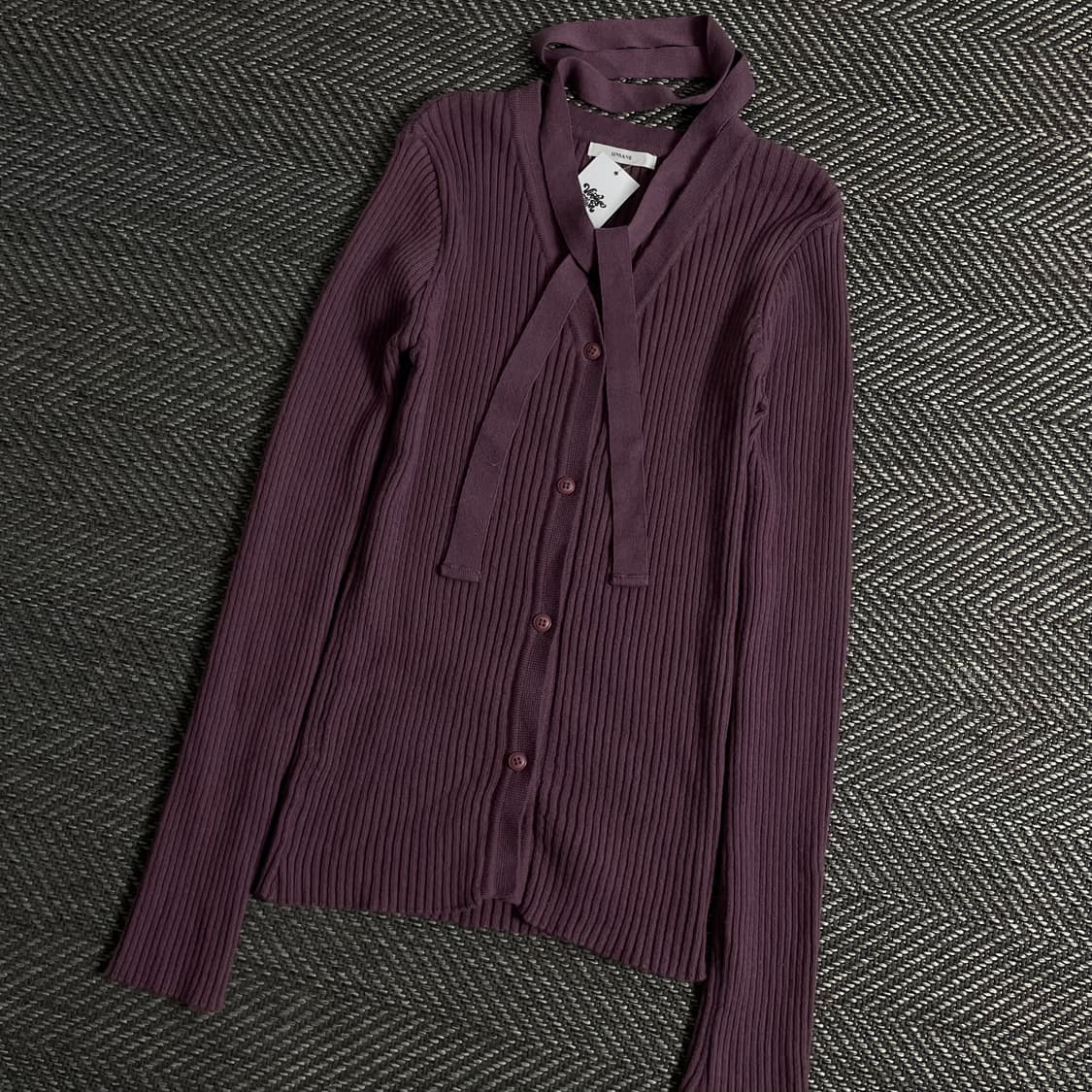 빈티지 우먼스 슬림핏 골지 초커 니트 y 3264 상품이미지1