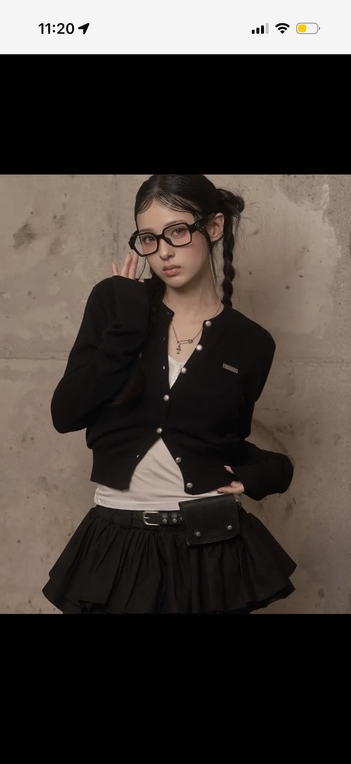 카키포인트 가디건 블랙 상품이미지4