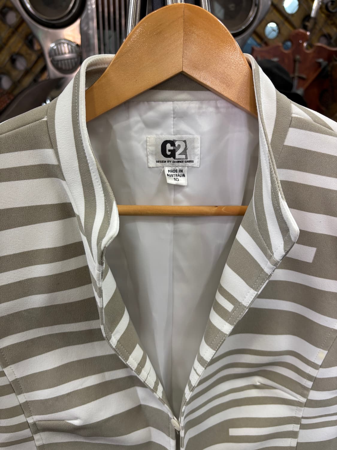 G2 by George Gross 스트라이프 롱 자켓 상품이미지2