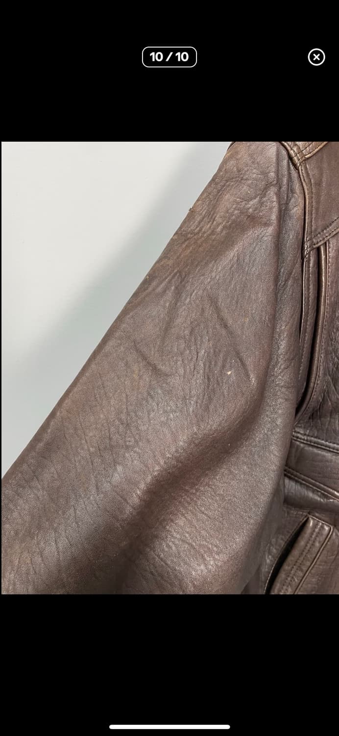 빈티지 덴폴 브라운 레더 자켓 A2835 상품이미지10