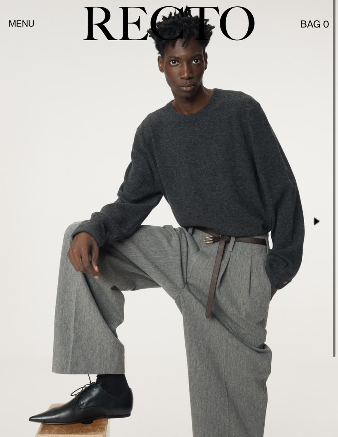 렉토 차콜 니트 M 상품이미지1