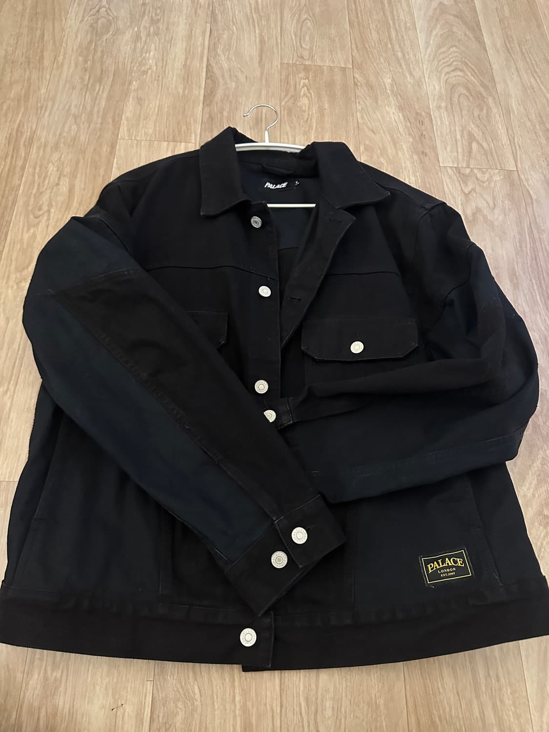 팔라스 패널 데님 자켓 블랙 상품이미지1