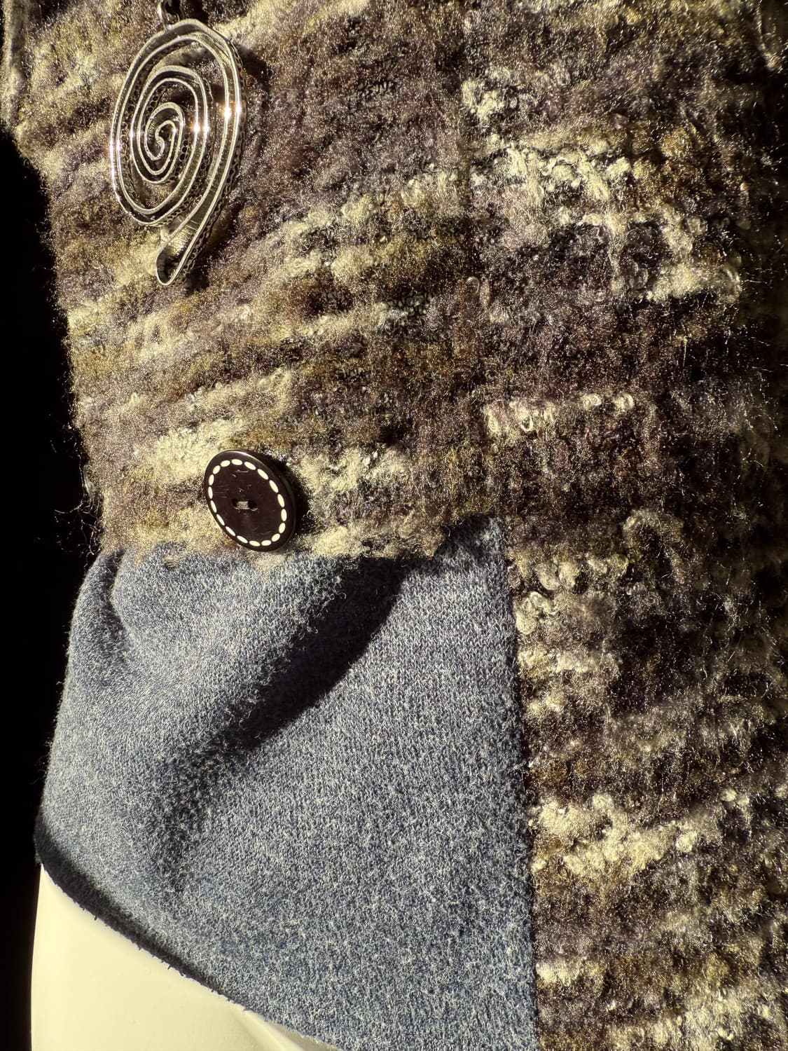Military Boucle Button Knit 0060 상품이미지5