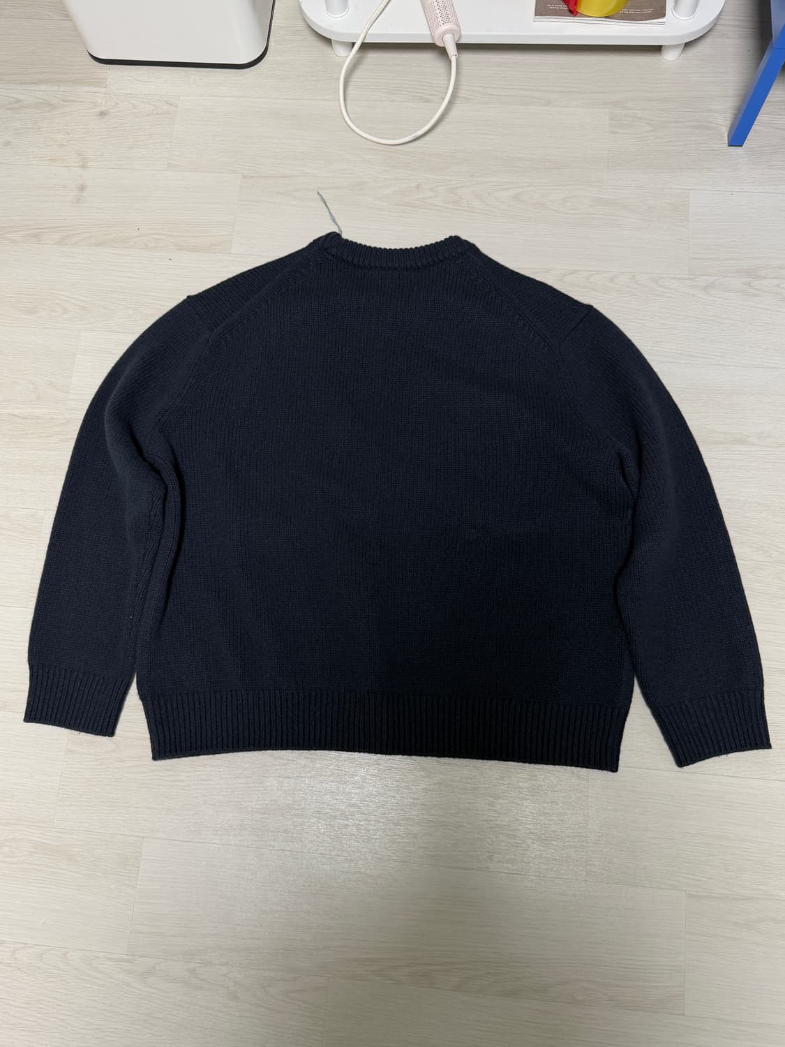 아르켓 헤비니트 울 스웨터 네이비 상품이미지2