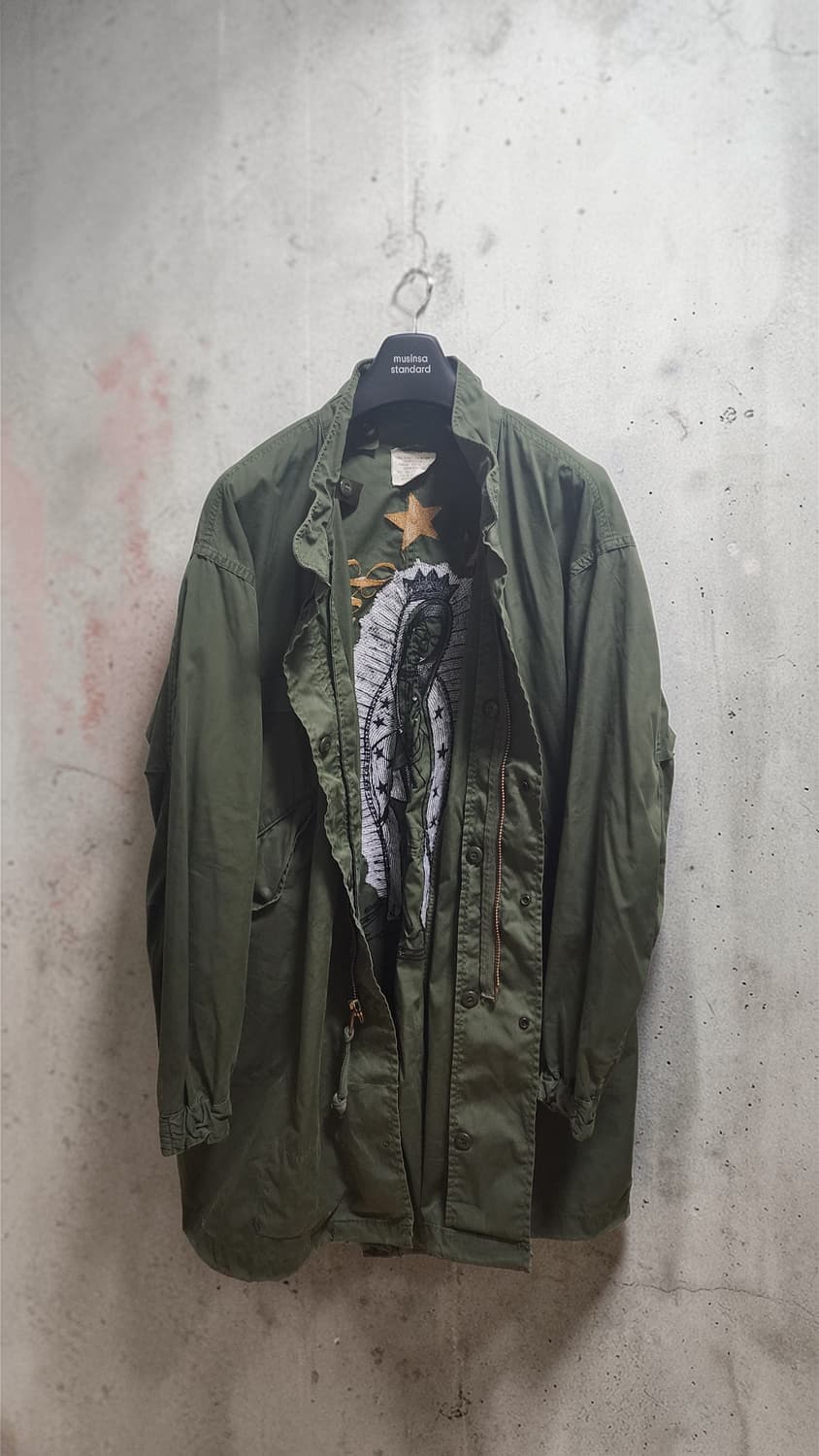 성모 마리아 자수 M65 피쉬테일 야상 자켓 상품이미지3