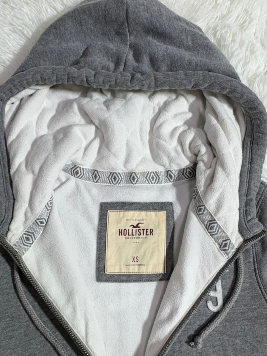 홀리스터 그레이 딱붙핏 후드집업  상품이미지6