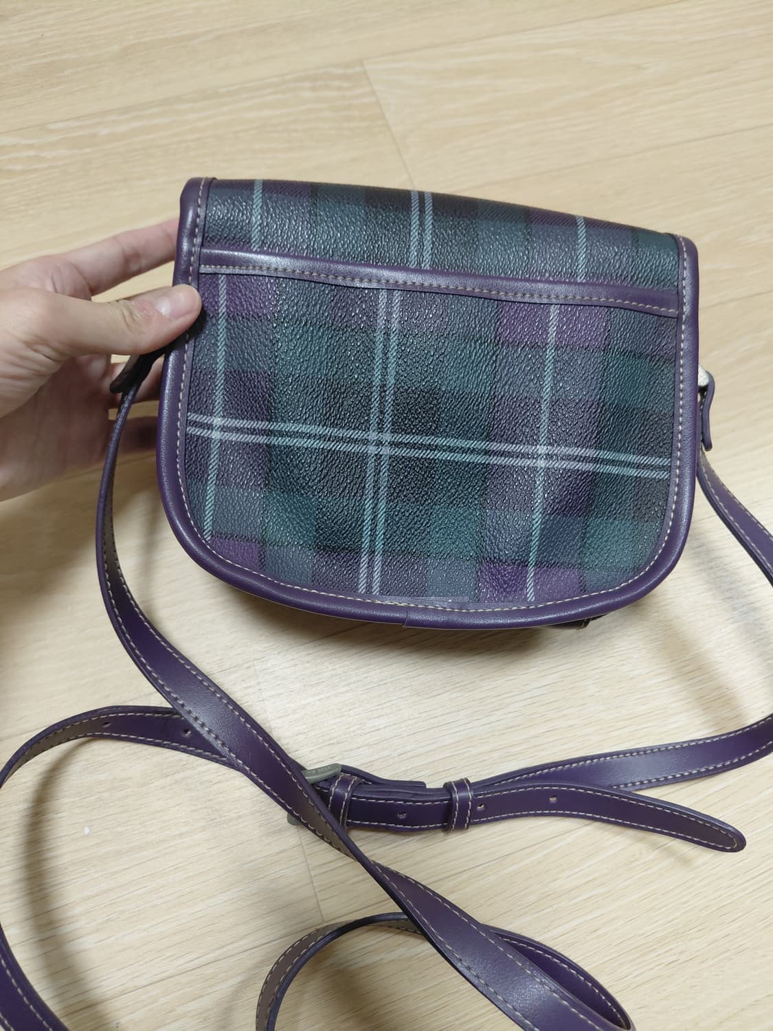 티니위니 퍼플 체크 마녀 갸루 크로스백 상품이미지3