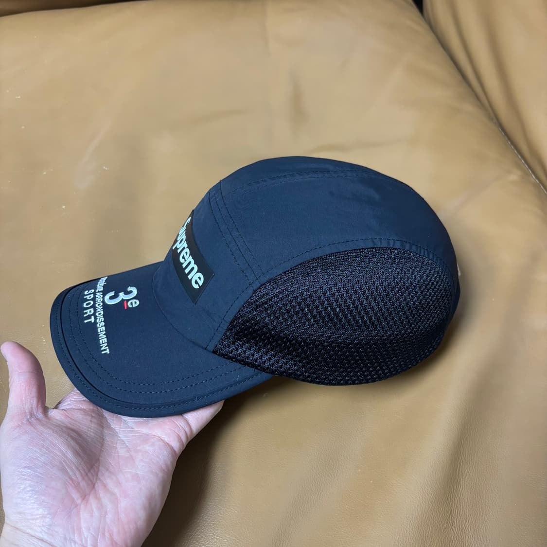 슈프림 캠프캡 모자 박스로고 24ss 메쉬 사이드 패널 블랙 상품이미지4