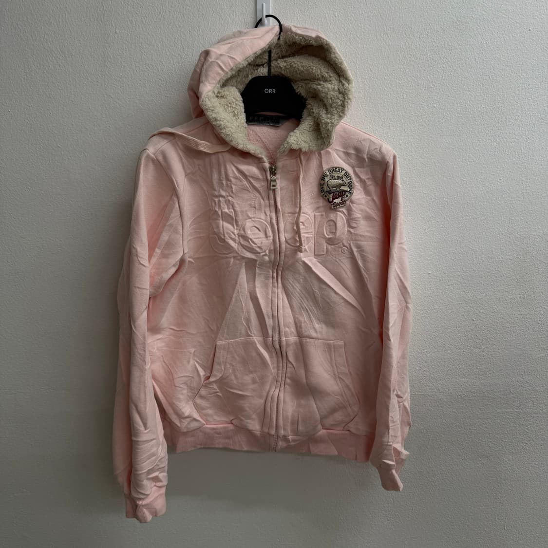 Jeep 핑크색 울프죠 후드 집업 S 상품이미지1