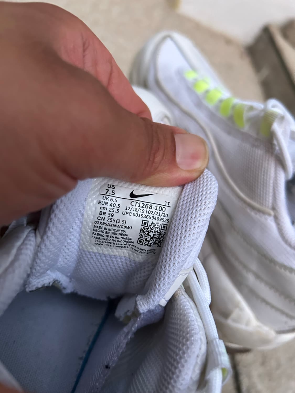 나이키  에어맥스 95   빈티지  화이트- 네온  2 상품이미지9