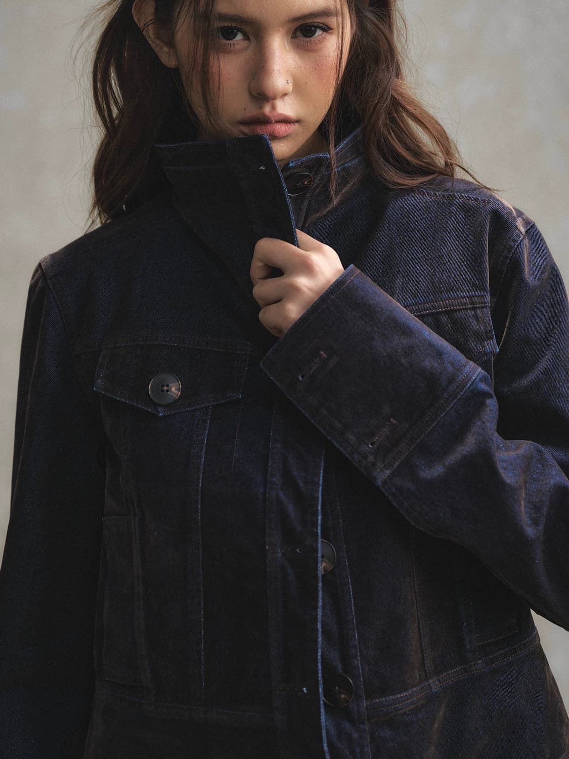 CTheMoon 데님 코트 상품이미지2