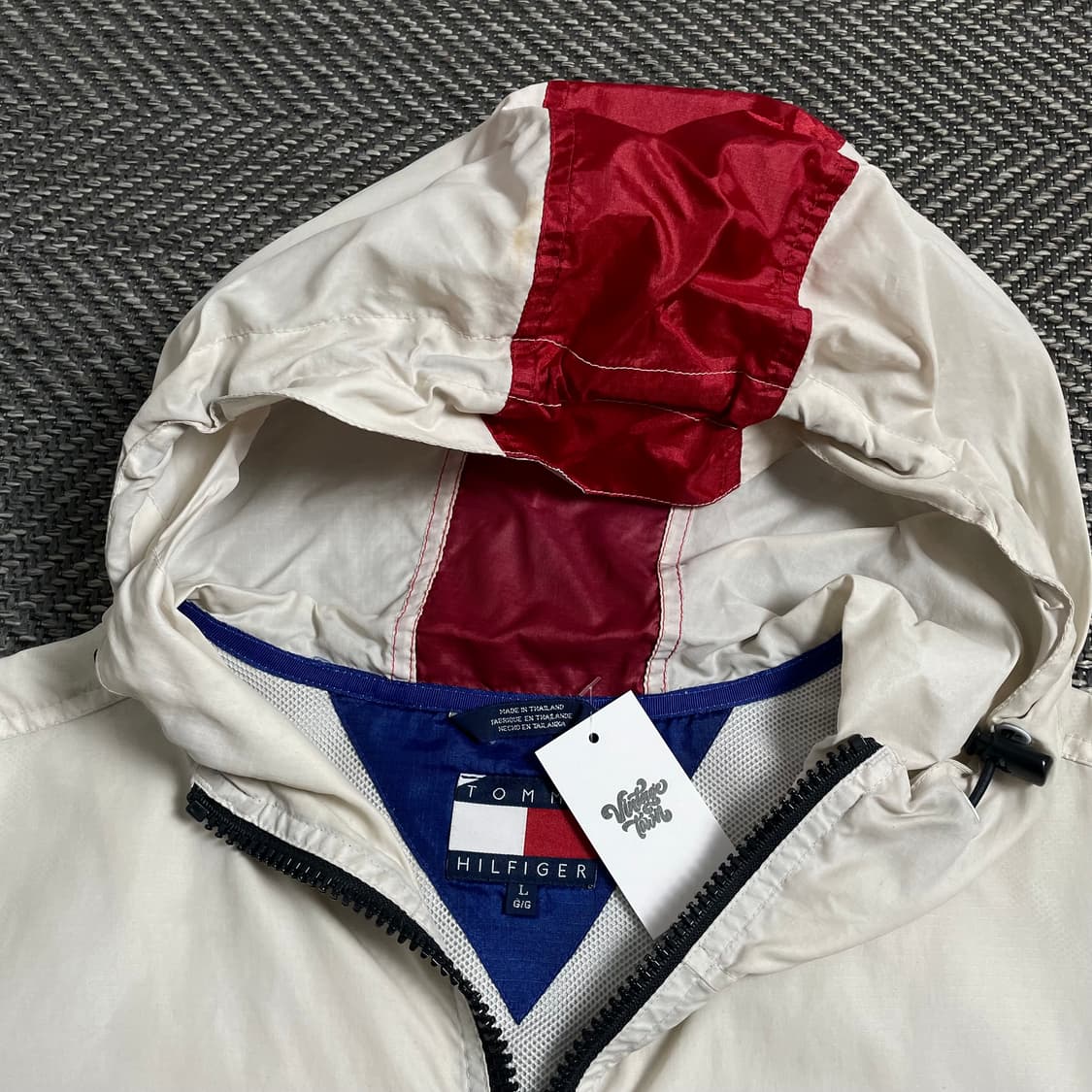 90s 타미힐피거 스펠아웃 빅로고 바람막이 자켓 o 4047 상품이미지6