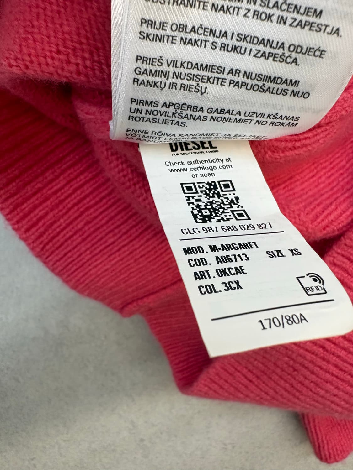 디젤 M 아가렛 로고 니트 상품이미지8