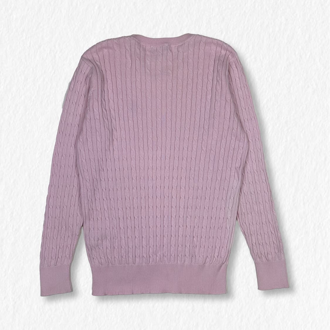 US POLO ASSN 케이블 니트 핑크 상품이미지2