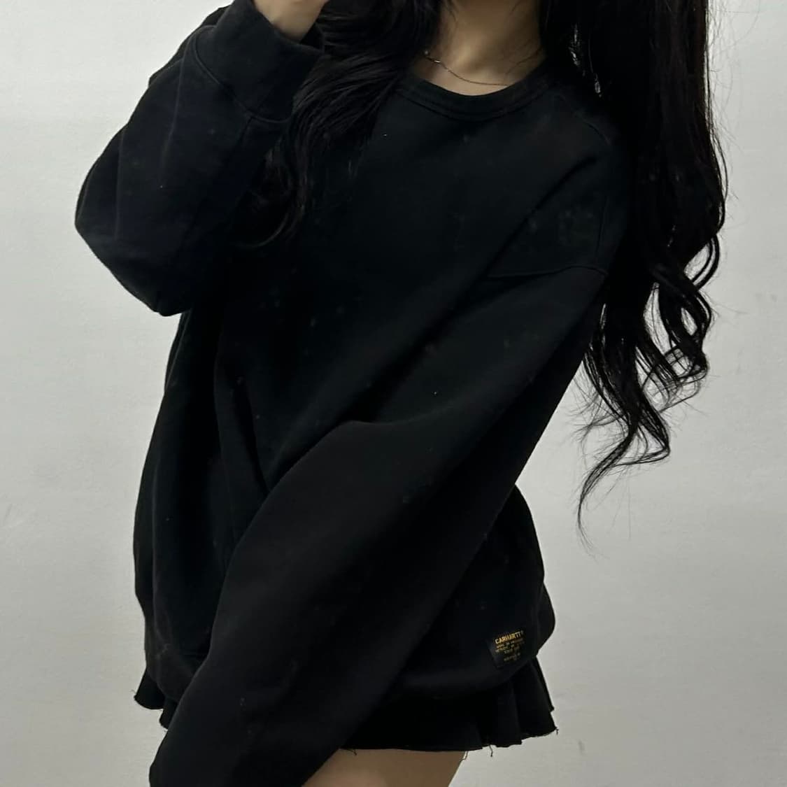 칼하트 wip 백로고 블랙 스웻 셔츠 맨투맨(XXL) 상품이미지2