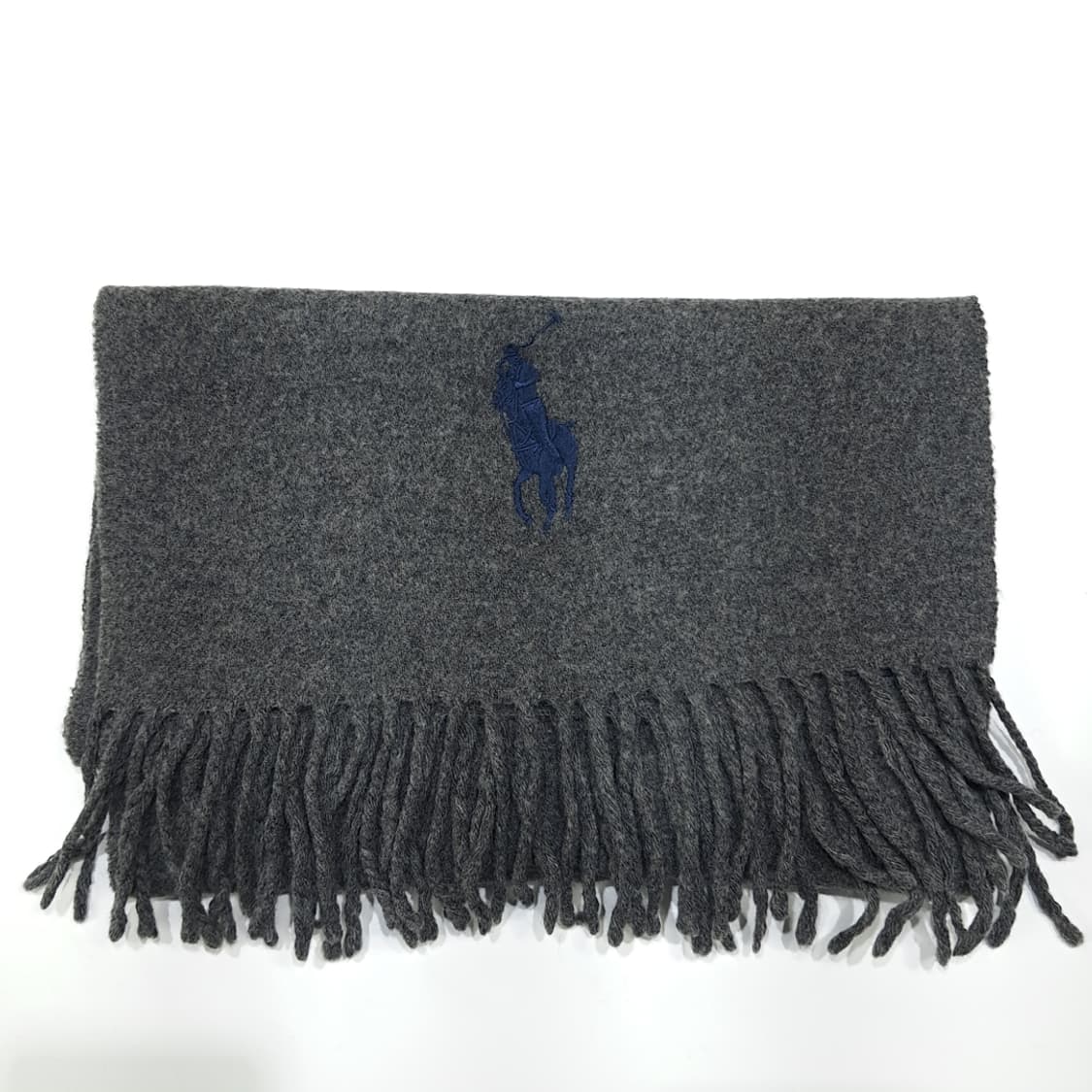 MX525 폴로 90s 이태리판 램스울 포니 차콜그레이 머플러 상품이미지7