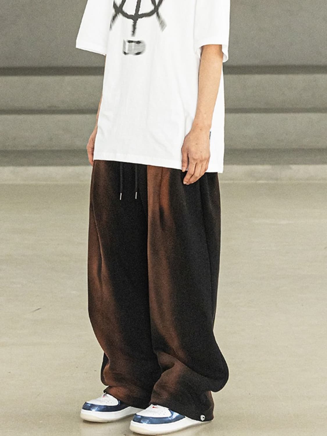 매스노운 워시드 포턱 플리츠 벌룬 트레이닝 팬츠 L 상품이미지3