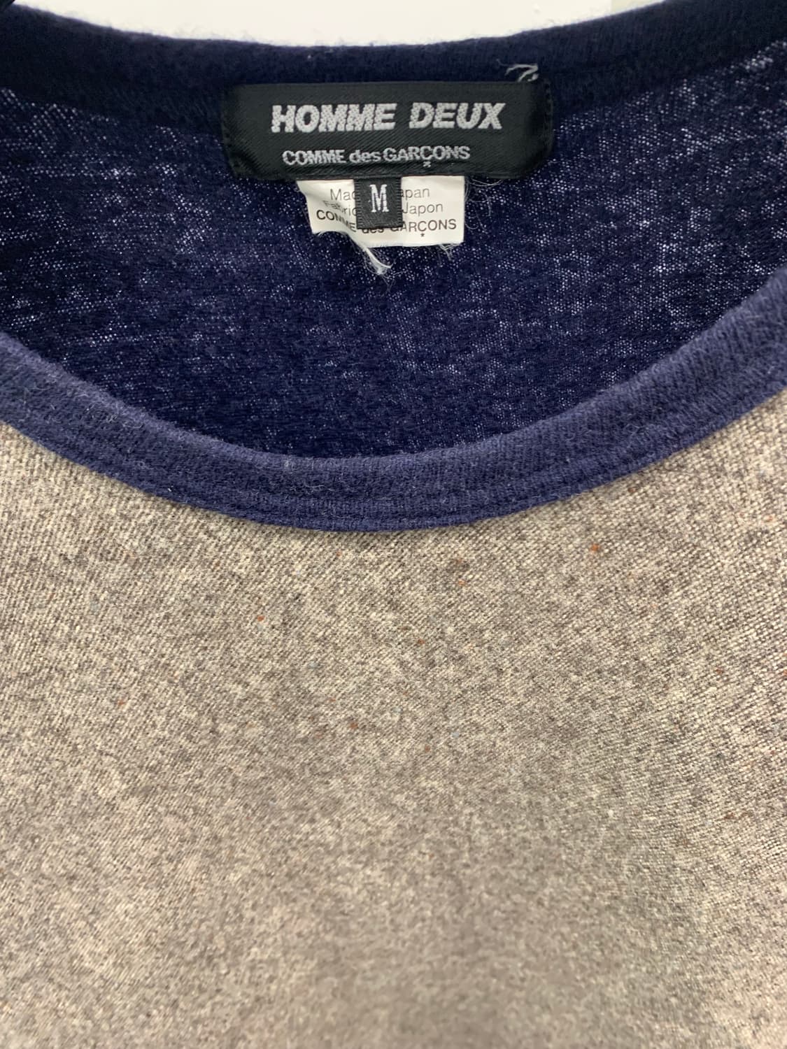 꼼데가르송 옴므 Deux 배색 니트 상품이미지5