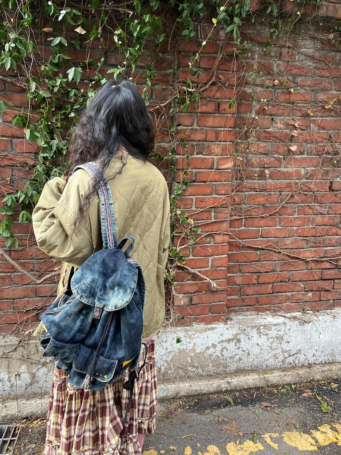 히피자수 데님 백팩 상품이미지6